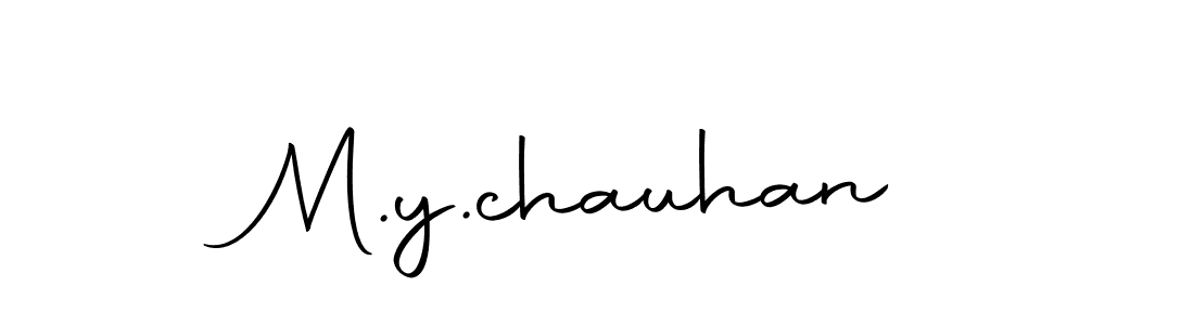 Create a beautiful signature design for name M.y.chauhan. With this signature (Autography-DOLnW) fonts, you can make a handwritten signature for free. M.y.chauhan signature style 10 images and pictures png