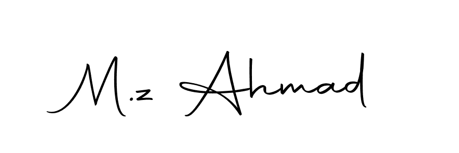 Use a signature maker to create a handwritten signature online. With this signature software, you can design (Autography-DOLnW) your own signature for name M.z Ahmad. M.z Ahmad signature style 10 images and pictures png