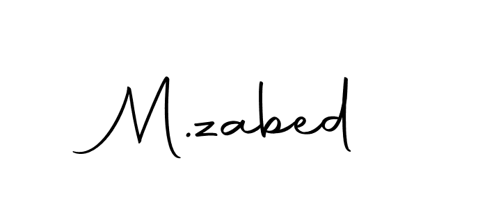 Create a beautiful signature design for name M.zabed. With this signature (Autography-DOLnW) fonts, you can make a handwritten signature for free. M.zabed signature style 10 images and pictures png