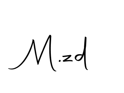 How to make M.zd name signature. Use Autography-DOLnW style for creating short signs online. This is the latest handwritten sign. M.zd signature style 10 images and pictures png