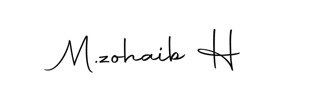 How to make M.zohaib H name signature. Use Autography-DOLnW style for creating short signs online. This is the latest handwritten sign. M.zohaib H signature style 10 images and pictures png