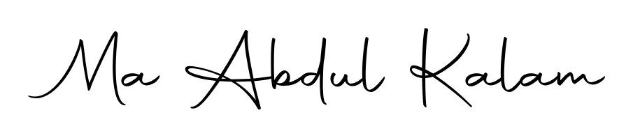 Personalize your online presence with Ma Abdul Kalam signature rendered in elegant Autography-DOLnW font. Great for website footers and blogs. Ma Abdul Kalam signature style 10 images and pictures png