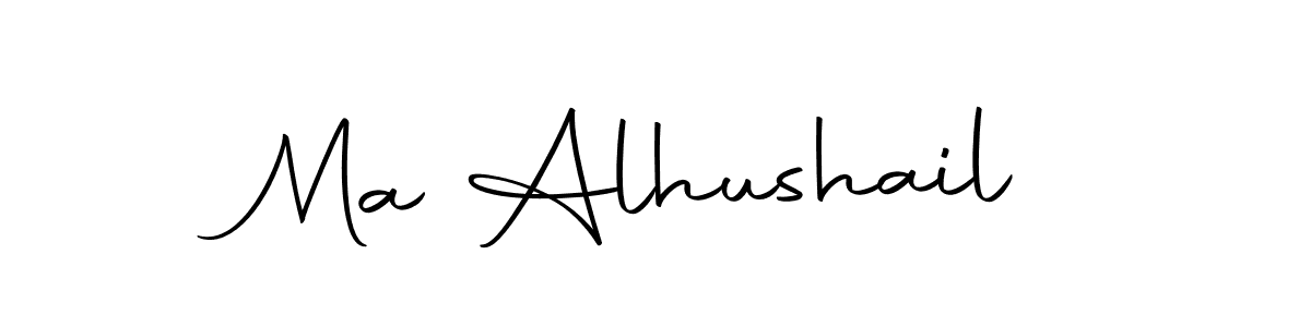 Ma Alhushail stylish signature style. Best Handwritten Sign (Autography-DOLnW) for my name. Handwritten Signature Collection Ideas for my name Ma Alhushail. Ma Alhushail signature style 10 images and pictures png