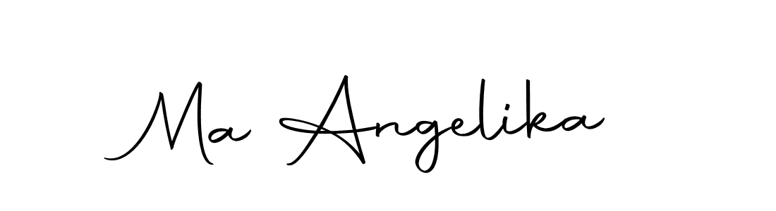 How to make Ma Angelika name signature. Use Autography-DOLnW style for creating short signs online. This is the latest handwritten sign. Ma Angelika signature style 10 images and pictures png