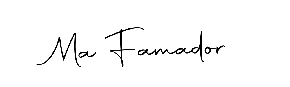 The best way (Autography-DOLnW) to make a short signature is to pick only two or three words in your name. The name Ma Famador include a total of six letters. For converting this name. Ma Famador signature style 10 images and pictures png