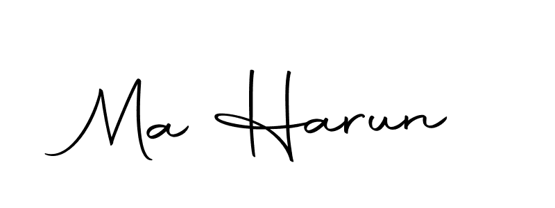 Create a beautiful signature design for name Ma Harun. With this signature (Autography-DOLnW) fonts, you can make a handwritten signature for free. Ma Harun signature style 10 images and pictures png
