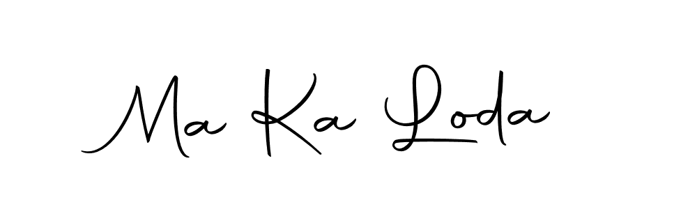 Create a beautiful signature design for name Ma Ka Loda. With this signature (Autography-DOLnW) fonts, you can make a handwritten signature for free. Ma Ka Loda signature style 10 images and pictures png