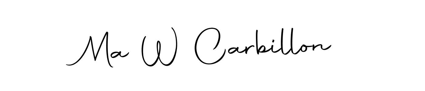 Use a signature maker to create a handwritten signature online. With this signature software, you can design (Autography-DOLnW) your own signature for name Ma W Carbillon. Ma W Carbillon signature style 10 images and pictures png