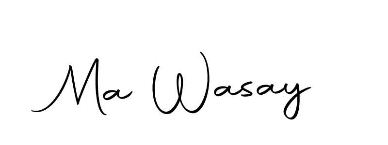 Design your own signature with our free online signature maker. With this signature software, you can create a handwritten (Autography-DOLnW) signature for name Ma Wasay. Ma Wasay signature style 10 images and pictures png