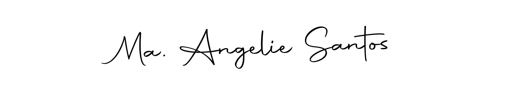 Make a short Ma. Angelie Santos signature style. Manage your documents anywhere anytime using Autography-DOLnW. Create and add eSignatures, submit forms, share and send files easily. Ma. Angelie Santos signature style 10 images and pictures png