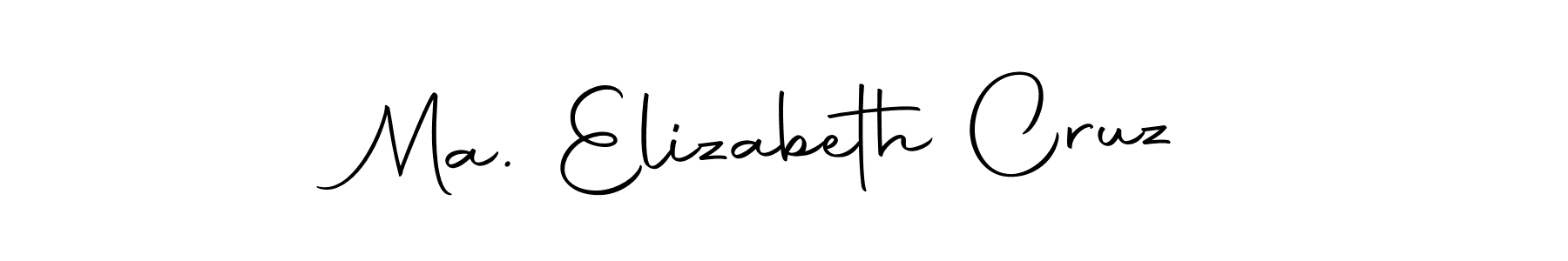 Design your own signature with our free online signature maker. With this signature software, you can create a handwritten (Autography-DOLnW) signature for name Ma. Elizabeth Cruz. Ma. Elizabeth Cruz signature style 10 images and pictures png