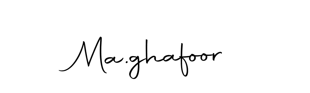 Design your own signature with our free online signature maker. With this signature software, you can create a handwritten (Autography-DOLnW) signature for name Ma.ghafoor. Ma.ghafoor signature style 10 images and pictures png