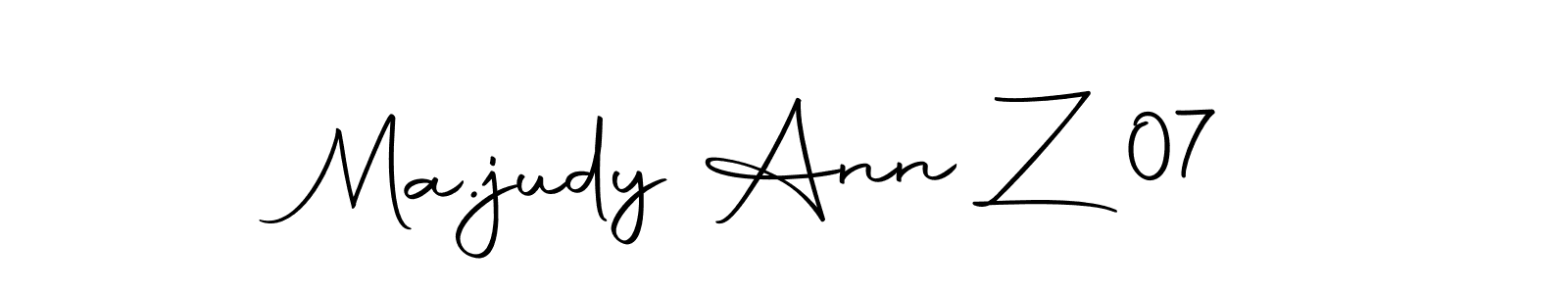 Design your own signature with our free online signature maker. With this signature software, you can create a handwritten (Autography-DOLnW) signature for name Ma.judy Ann Z 07. Ma.judy Ann Z 07 signature style 10 images and pictures png