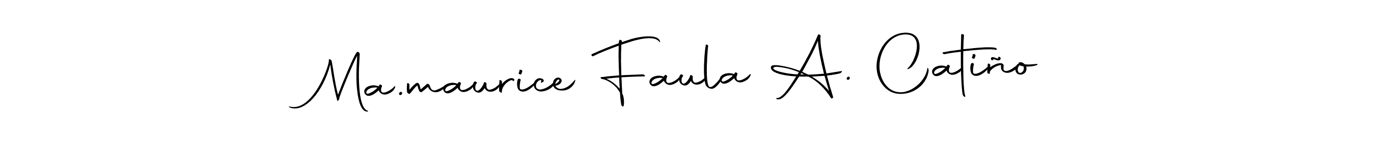 You should practise on your own different ways (Autography-DOLnW) to write your name (Ma.maurice Faula A. Catiño) in signature. don't let someone else do it for you. Ma.maurice Faula A. Catiño signature style 10 images and pictures png