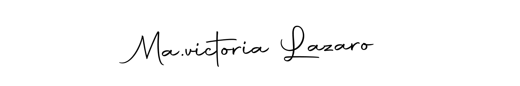 How to make Ma.victoria Lazaro name signature. Use Autography-DOLnW style for creating short signs online. This is the latest handwritten sign. Ma.victoria Lazaro signature style 10 images and pictures png