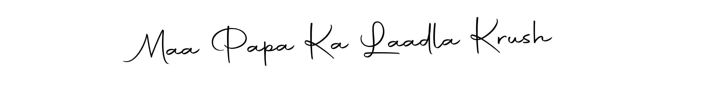 Use a signature maker to create a handwritten signature online. With this signature software, you can design (Autography-DOLnW) your own signature for name Maa Papa Ka Laadla Krush. Maa Papa Ka Laadla Krush signature style 10 images and pictures png