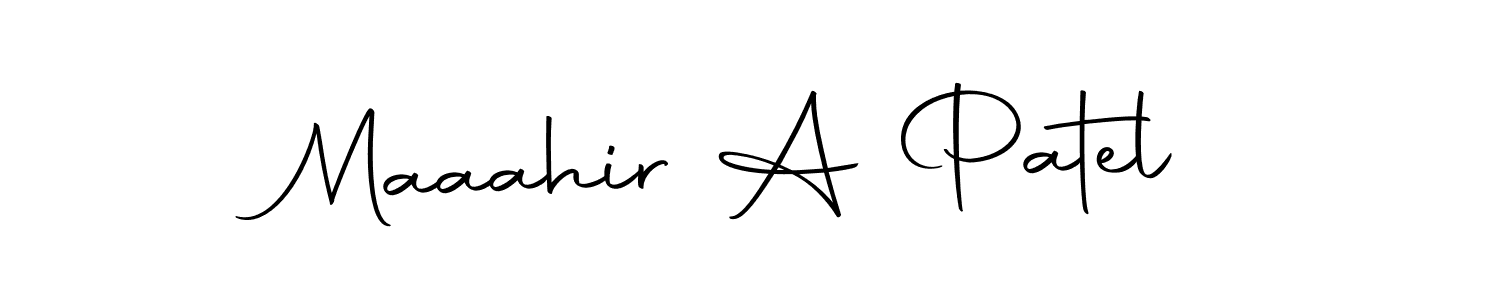 Make a beautiful signature design for name Maaahir A Patel. With this signature (Autography-DOLnW) style, you can create a handwritten signature for free. Maaahir A Patel signature style 10 images and pictures png