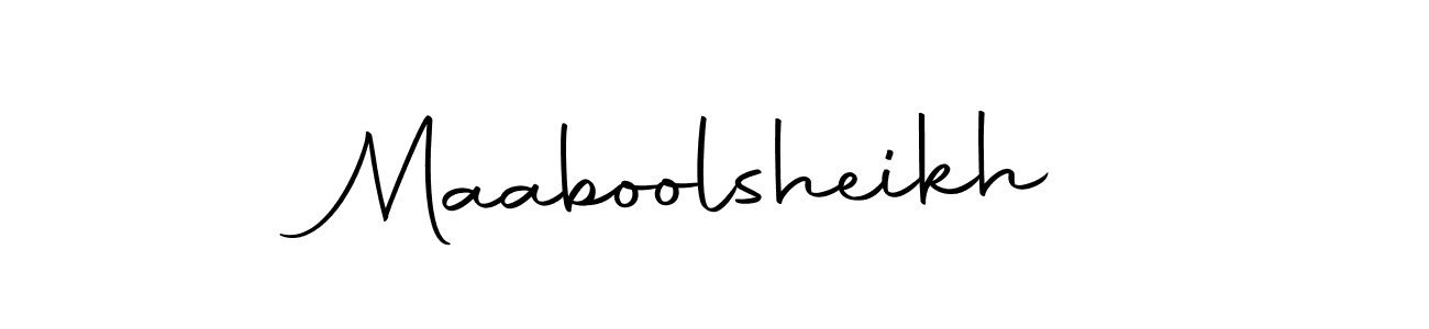 How to make Maaboolsheikh name signature. Use Autography-DOLnW style for creating short signs online. This is the latest handwritten sign. Maaboolsheikh signature style 10 images and pictures png