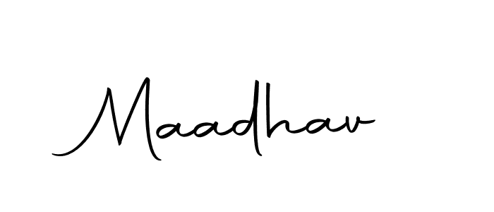 Maadhav stylish signature style. Best Handwritten Sign (Autography-DOLnW) for my name. Handwritten Signature Collection Ideas for my name Maadhav. Maadhav signature style 10 images and pictures png