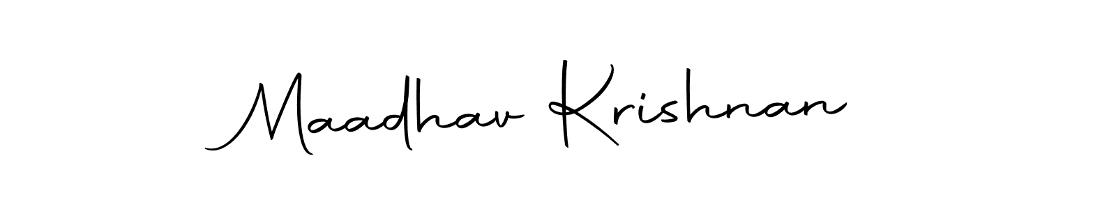 Use a signature maker to create a handwritten signature online. With this signature software, you can design (Autography-DOLnW) your own signature for name Maadhav Krishnan. Maadhav Krishnan signature style 10 images and pictures png