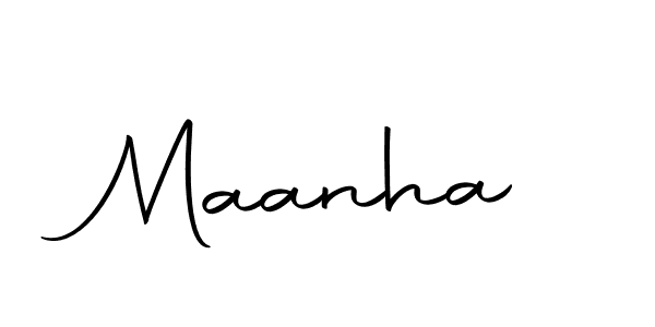 Use a signature maker to create a handwritten signature online. With this signature software, you can design (Autography-DOLnW) your own signature for name Maanha. Maanha signature style 10 images and pictures png