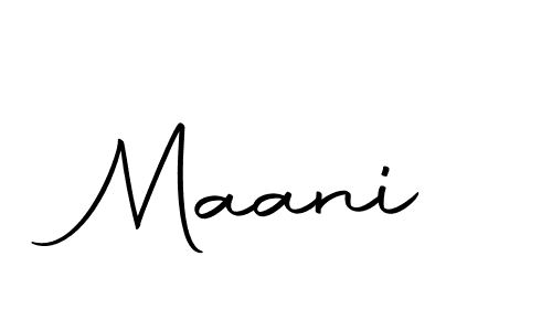 Use a signature maker to create a handwritten signature online. With this signature software, you can design (Autography-DOLnW) your own signature for name Maani. Maani signature style 10 images and pictures png