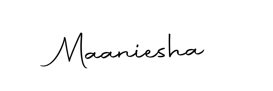 Design your own signature with our free online signature maker. With this signature software, you can create a handwritten (Autography-DOLnW) signature for name Maaniesha. Maaniesha signature style 10 images and pictures png