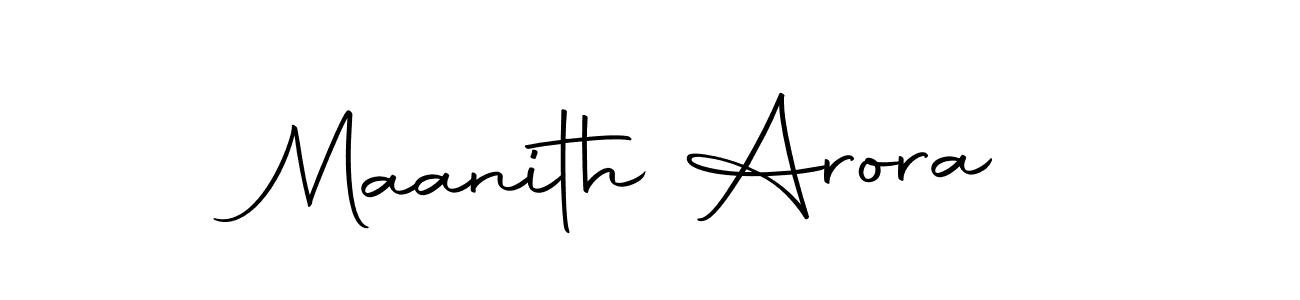 Design your own signature with our free online signature maker. With this signature software, you can create a handwritten (Autography-DOLnW) signature for name Maanith Arora. Maanith Arora signature style 10 images and pictures png