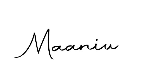 Use a signature maker to create a handwritten signature online. With this signature software, you can design (Autography-DOLnW) your own signature for name Maaniu. Maaniu signature style 10 images and pictures png