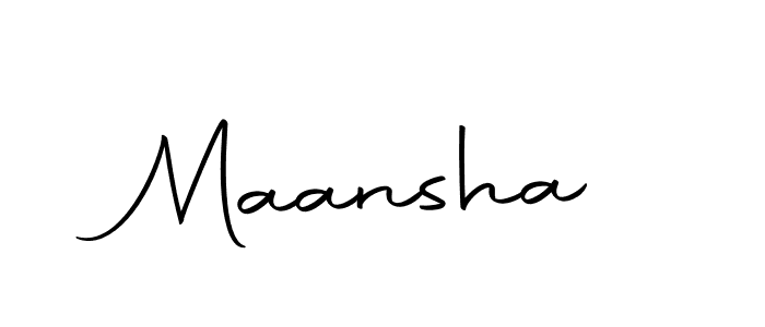 Make a beautiful signature design for name Maansha. With this signature (Autography-DOLnW) style, you can create a handwritten signature for free. Maansha signature style 10 images and pictures png