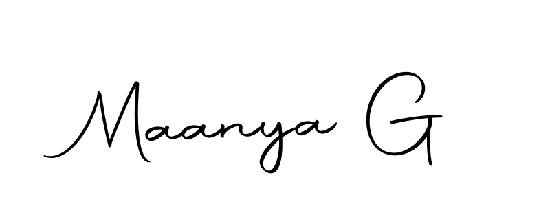 Also we have Maanya G name is the best signature style. Create professional handwritten signature collection using Autography-DOLnW autograph style. Maanya G signature style 10 images and pictures png