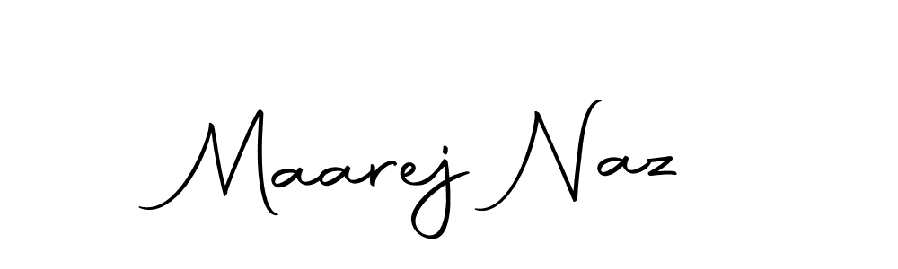 How to make Maarej Naz name signature. Use Autography-DOLnW style for creating short signs online. This is the latest handwritten sign. Maarej Naz signature style 10 images and pictures png