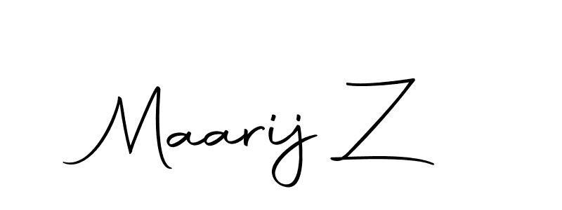 Use a signature maker to create a handwritten signature online. With this signature software, you can design (Autography-DOLnW) your own signature for name Maarij Z. Maarij Z signature style 10 images and pictures png