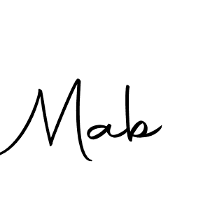 Design your own signature with our free online signature maker. With this signature software, you can create a handwritten (Autography-DOLnW) signature for name Mab. Mab signature style 10 images and pictures png