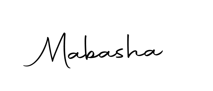 Use a signature maker to create a handwritten signature online. With this signature software, you can design (Autography-DOLnW) your own signature for name Mabasha. Mabasha signature style 10 images and pictures png