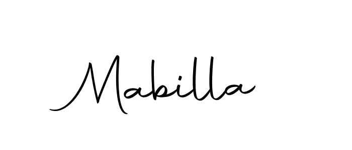 Create a beautiful signature design for name Mabilla. With this signature (Autography-DOLnW) fonts, you can make a handwritten signature for free. Mabilla signature style 10 images and pictures png