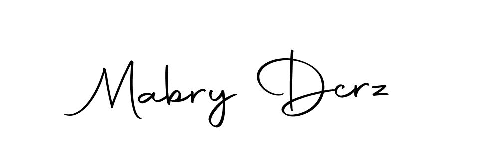 How to make Mabry Dcrz name signature. Use Autography-DOLnW style for creating short signs online. This is the latest handwritten sign. Mabry Dcrz signature style 10 images and pictures png