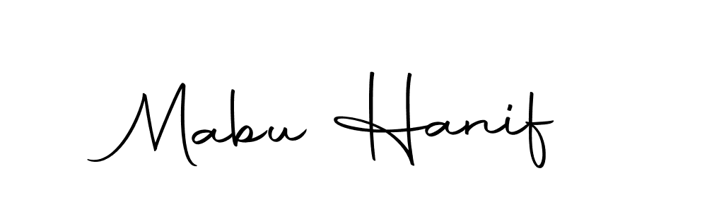 Design your own signature with our free online signature maker. With this signature software, you can create a handwritten (Autography-DOLnW) signature for name Mabu Hanif. Mabu Hanif signature style 10 images and pictures png