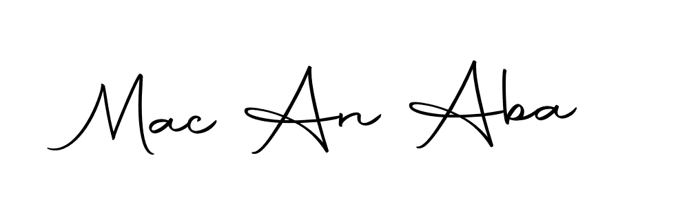 Use a signature maker to create a handwritten signature online. With this signature software, you can design (Autography-DOLnW) your own signature for name Mac An Aba. Mac An Aba signature style 10 images and pictures png