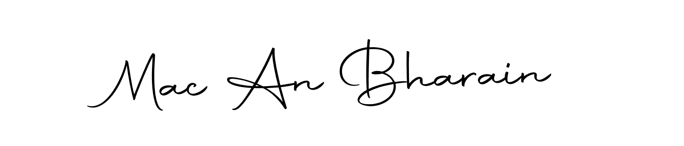 How to make Mac An Bharain name signature. Use Autography-DOLnW style for creating short signs online. This is the latest handwritten sign. Mac An Bharain signature style 10 images and pictures png