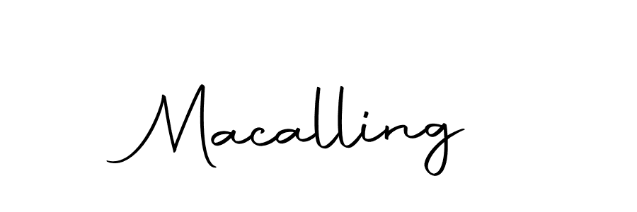 Design your own signature with our free online signature maker. With this signature software, you can create a handwritten (Autography-DOLnW) signature for name Macalling. Macalling signature style 10 images and pictures png