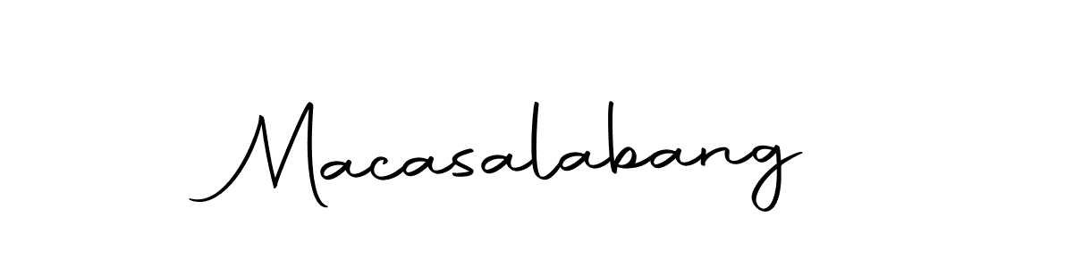 Design your own signature with our free online signature maker. With this signature software, you can create a handwritten (Autography-DOLnW) signature for name Macasalabang. Macasalabang signature style 10 images and pictures png