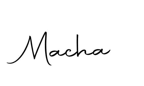 Make a beautiful signature design for name Macha. With this signature (Autography-DOLnW) style, you can create a handwritten signature for free. Macha signature style 10 images and pictures png