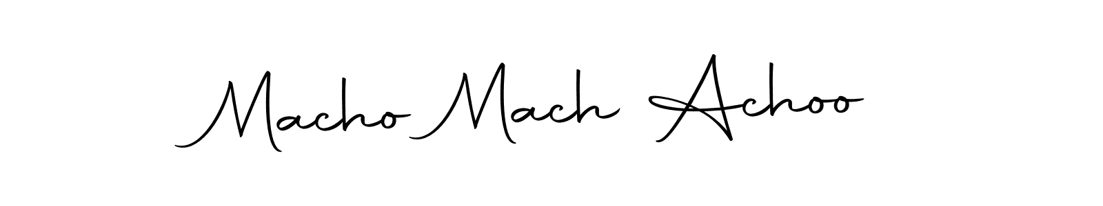 if you are searching for the best signature style for your name Macho Mach Achoo. so please give up your signature search. here we have designed multiple signature styles  using Autography-DOLnW. Macho Mach Achoo signature style 10 images and pictures png