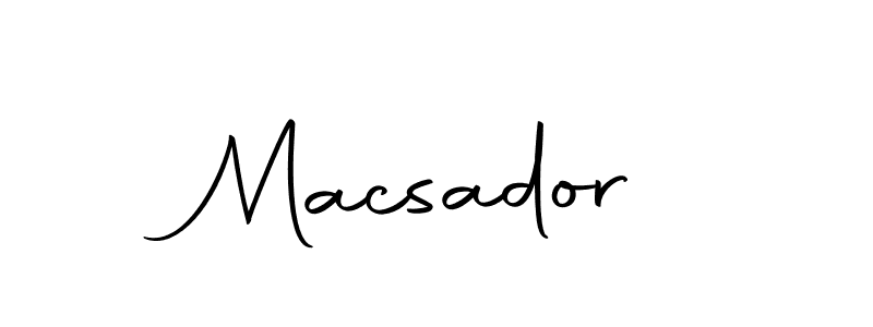 Design your own signature with our free online signature maker. With this signature software, you can create a handwritten (Autography-DOLnW) signature for name Macsador. Macsador signature style 10 images and pictures png