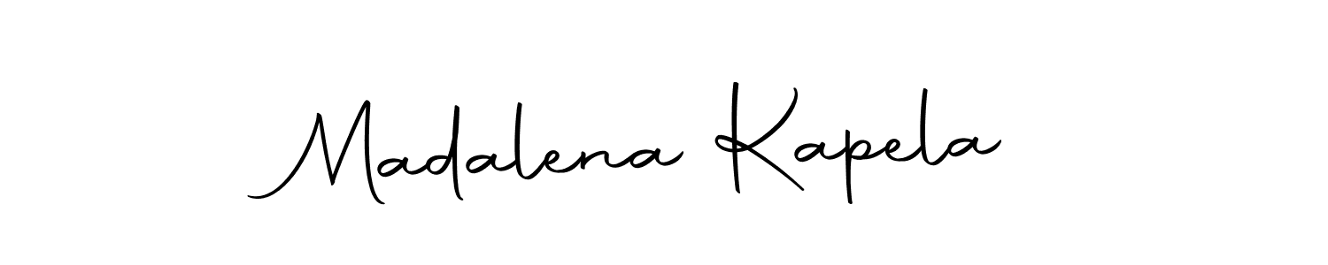 Create a beautiful signature design for name Madalena Kapela. With this signature (Autography-DOLnW) fonts, you can make a handwritten signature for free. Madalena Kapela signature style 10 images and pictures png