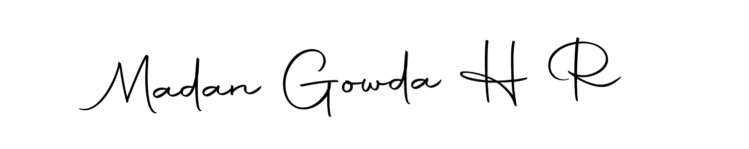 Use a signature maker to create a handwritten signature online. With this signature software, you can design (Autography-DOLnW) your own signature for name Madan Gowda H R. Madan Gowda H R signature style 10 images and pictures png