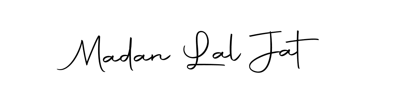 Use a signature maker to create a handwritten signature online. With this signature software, you can design (Autography-DOLnW) your own signature for name Madan Lal Jat. Madan Lal Jat signature style 10 images and pictures png