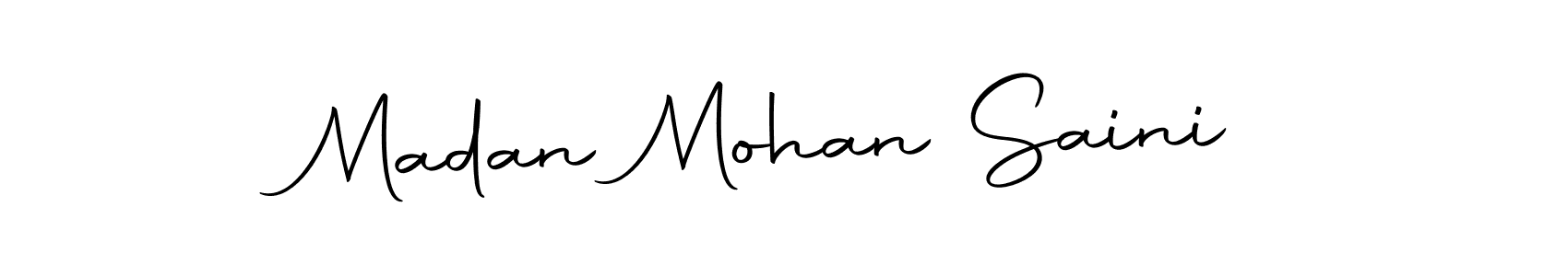Create a beautiful signature design for name Madan Mohan Saini. With this signature (Autography-DOLnW) fonts, you can make a handwritten signature for free. Madan Mohan Saini signature style 10 images and pictures png