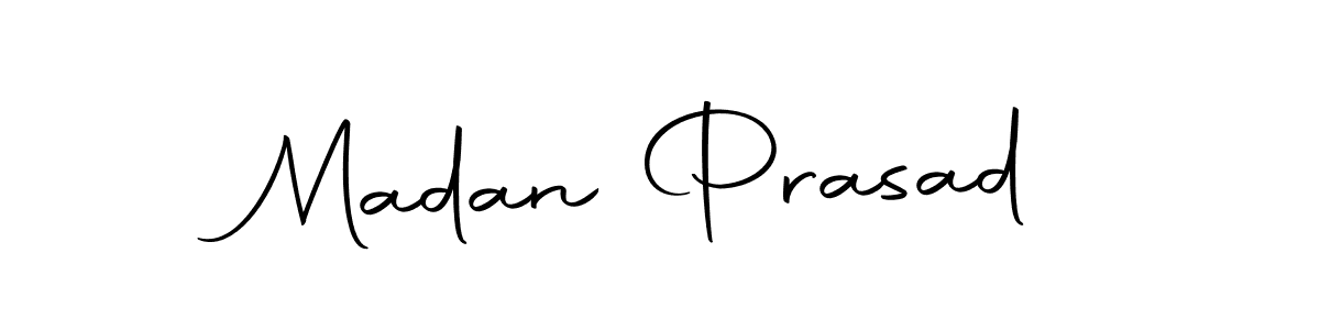 How to make Madan Prasad name signature. Use Autography-DOLnW style for creating short signs online. This is the latest handwritten sign. Madan Prasad signature style 10 images and pictures png